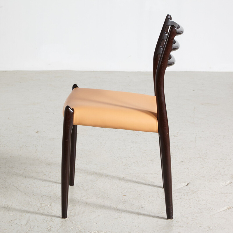Vintage Mahagoni Stuhl Modell 78 von Niels Otto Moller für J.L. Mollers, Dänisch 1960