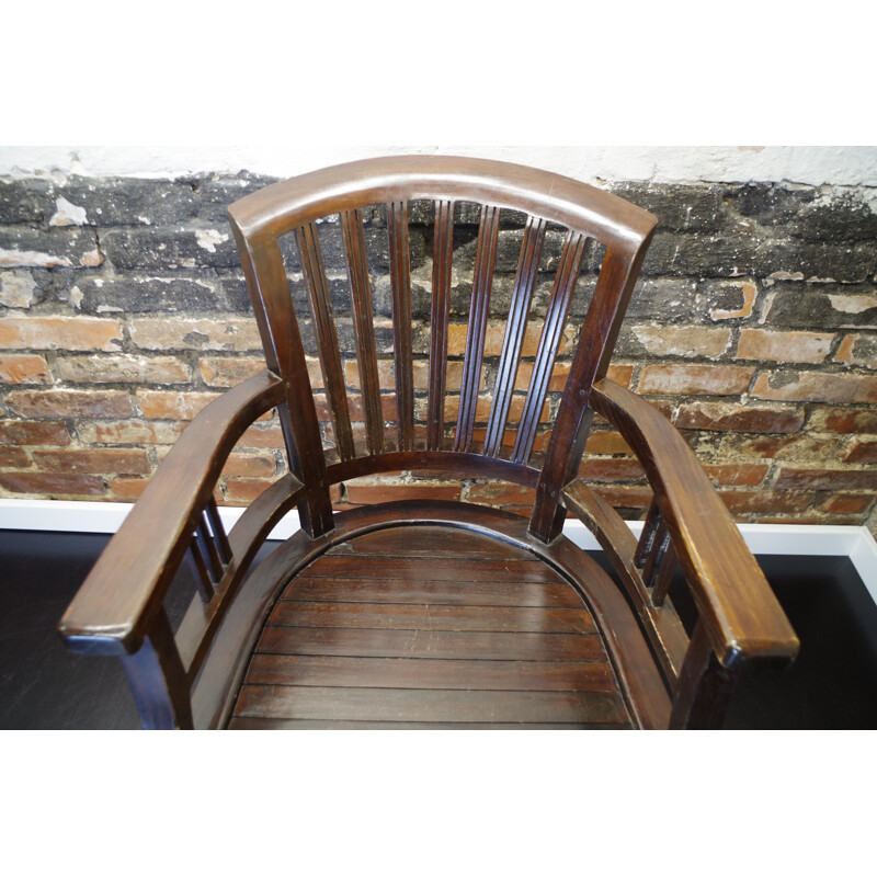 Vintage Indian colonial armchair made of wood