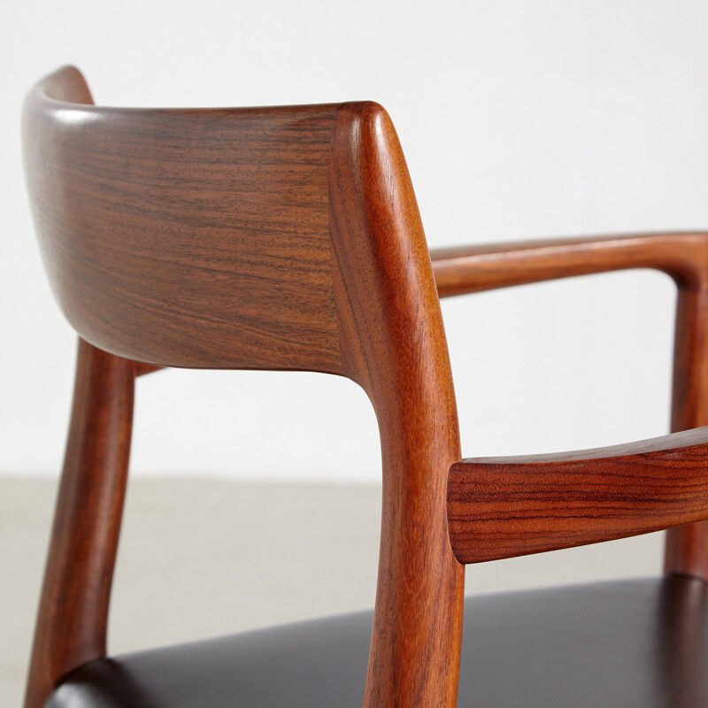 Vintage Model 57 Rosewood Armchair by Niels Otto Møller for J.L. Mollers 1960s