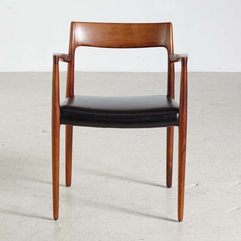 Vintage Model 57 Rosewood Armchair by Niels Otto Møller for J.L. Mollers 1960s