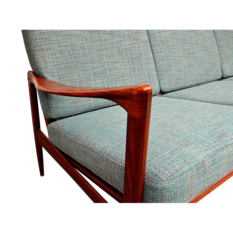 Vintage by Ib Kofod-Larsen teak "Kandidaten" sofa, Sweden 1950s