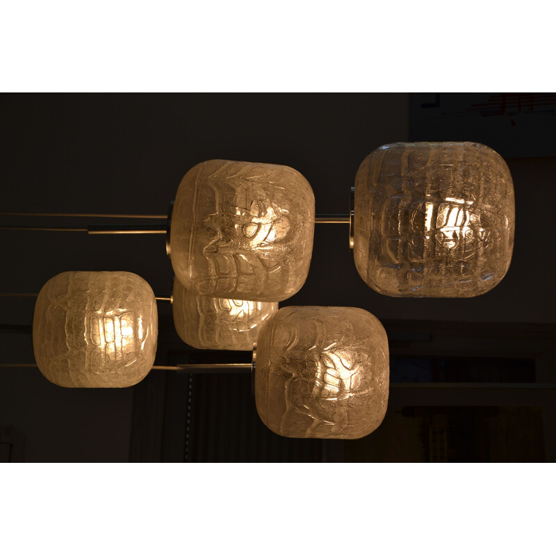 Lustre vintage XL en verre Murano de Diora Leuchten