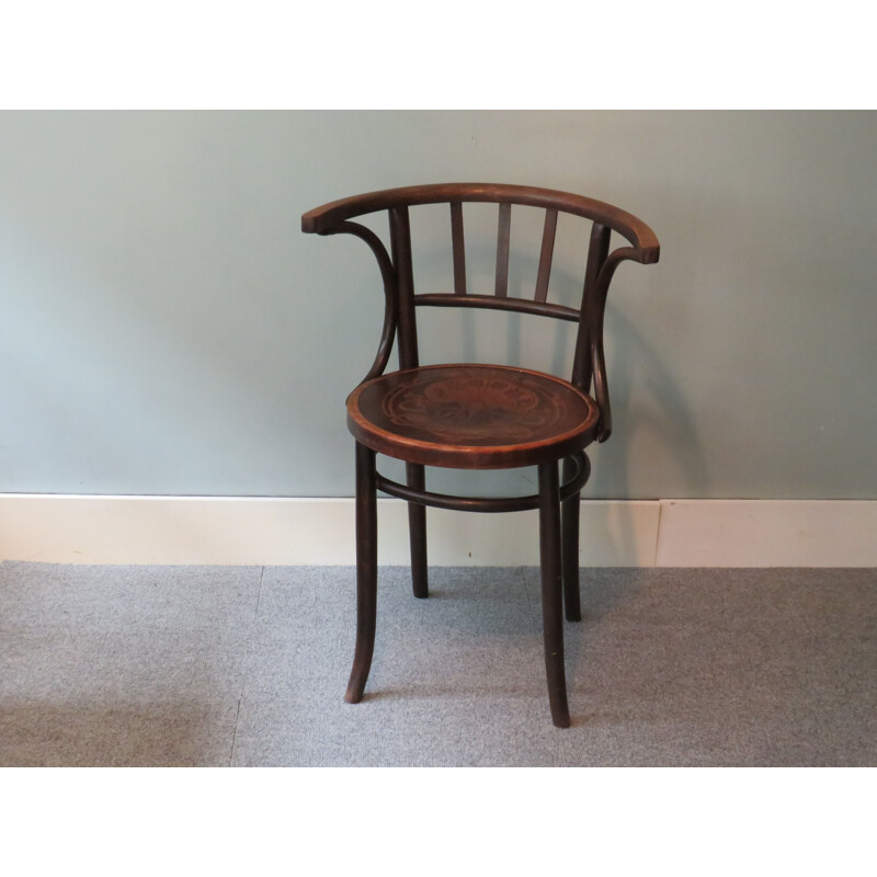 Set van 4 vintage stoelen van gebogen hout 1960