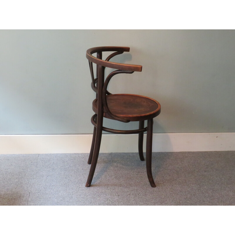 Satz von 4 Vintage-Stühlen aus gebogenem Holz 1960