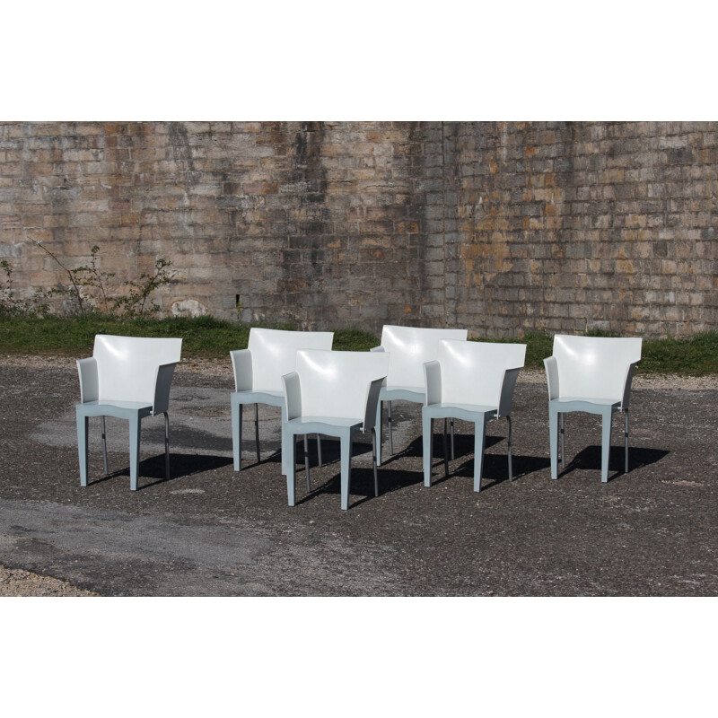 Set of 6 vintage armchairs model Superglob by Philippe Starck 1995s