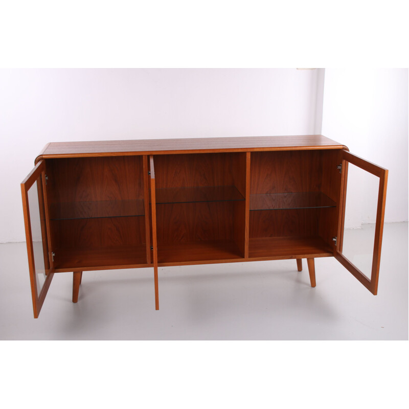 Vintage Sideboard display cabinet with lighting, Denmark 1950s