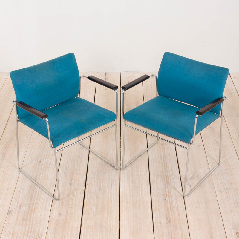 Pair of vintage Jano chairs by Kazuide Takahama for Gavina, Italy 1970s