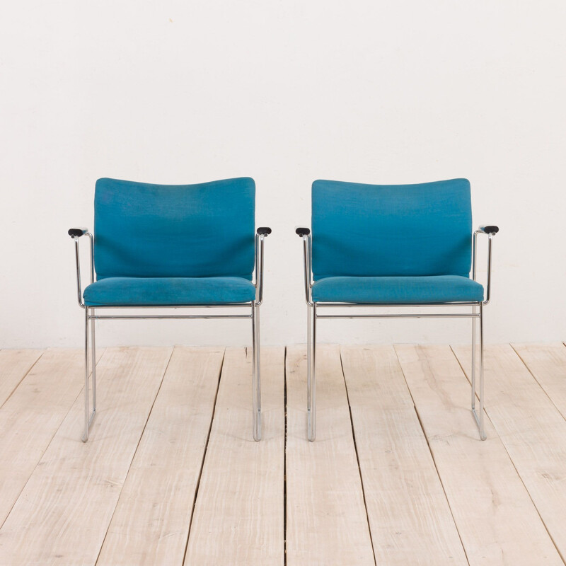 Pair of vintage Jano chairs by Kazuide Takahama for Gavina, Italy 1970s