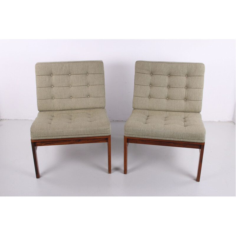 Pair of vintage Rosewood Armchairs by Ole Gjerlov-Knudsen, Danish 1960s