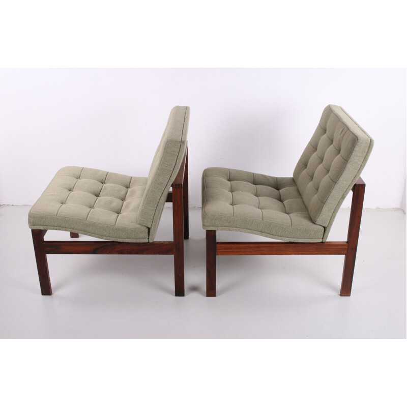 Pair of vintage Rosewood Armchairs by Ole Gjerlov-Knudsen, Danish 1960s