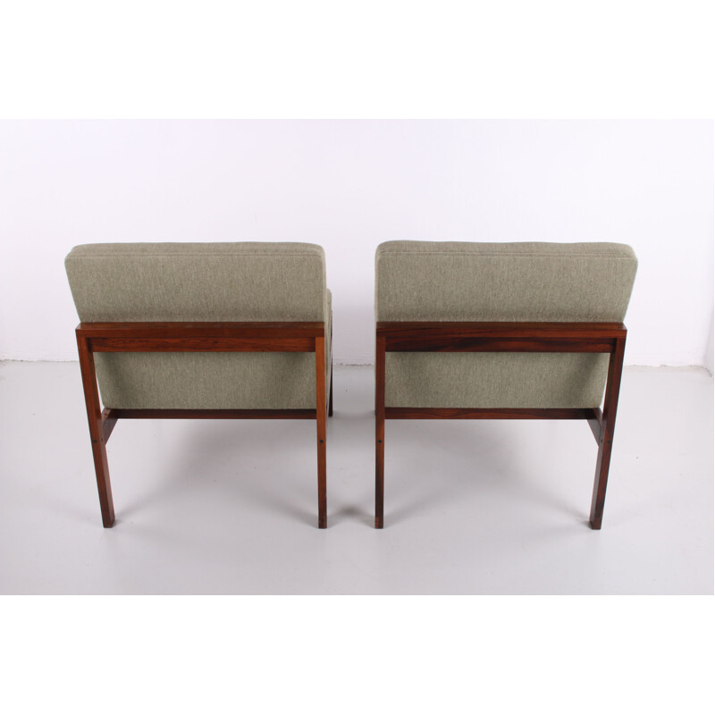 Pair of vintage Rosewood Armchairs by Ole Gjerlov-Knudsen, Danish 1960s