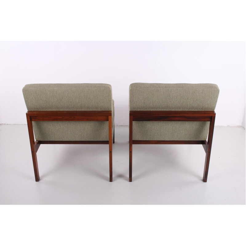 Paire de fauteuils vintage en palissandre par Ole Gjerlov-Knudsen, Danois 1960