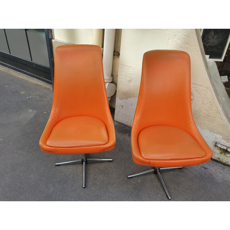 Pair of vintage armchairs by Pierre Guariche 1965s