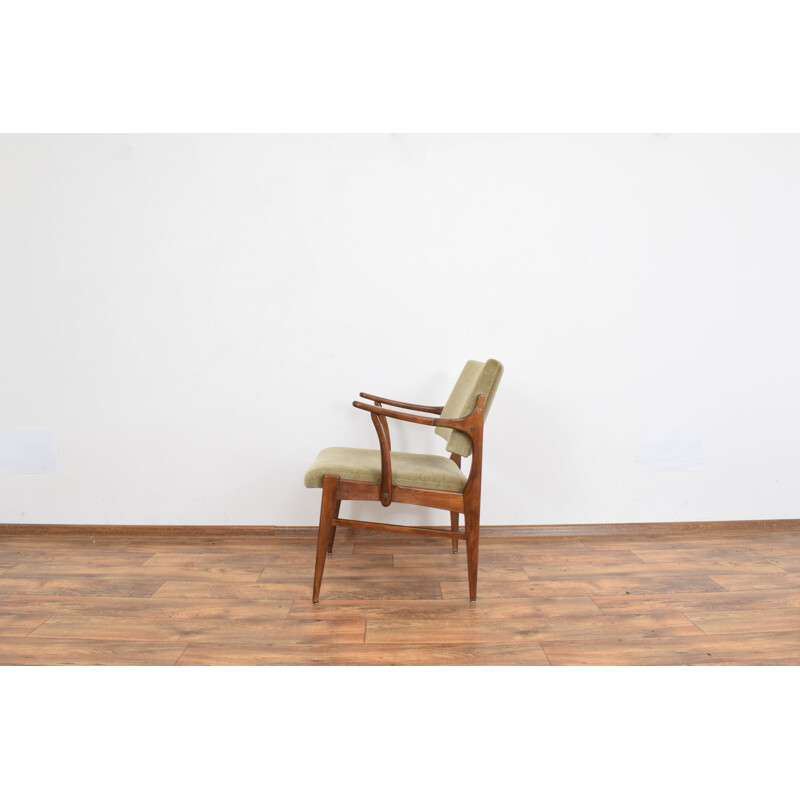 Vintage beech wood Armchair, German 1970s