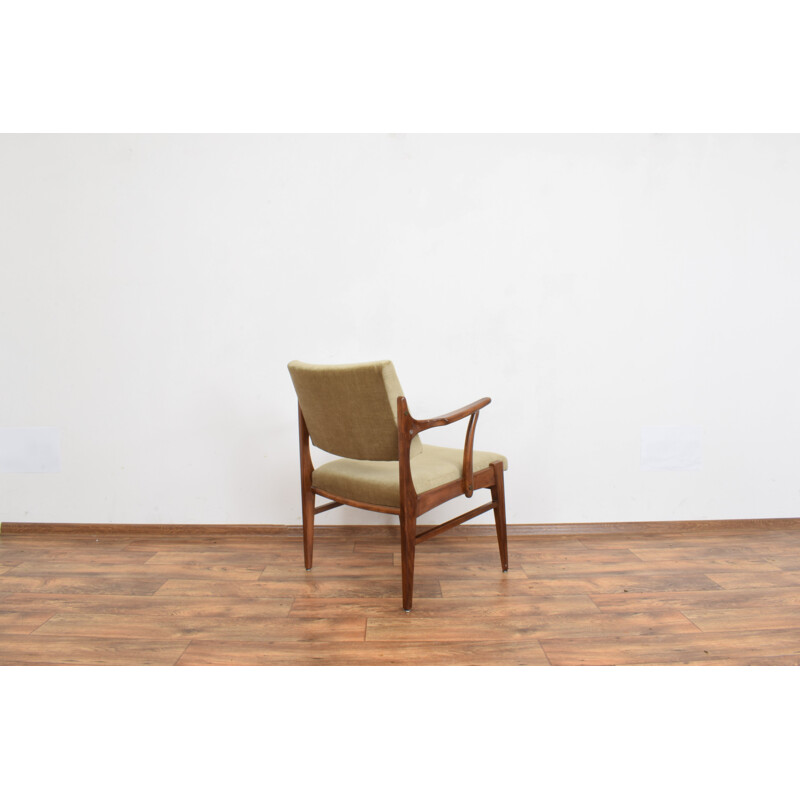 Vintage beech wood Armchair, German 1970s