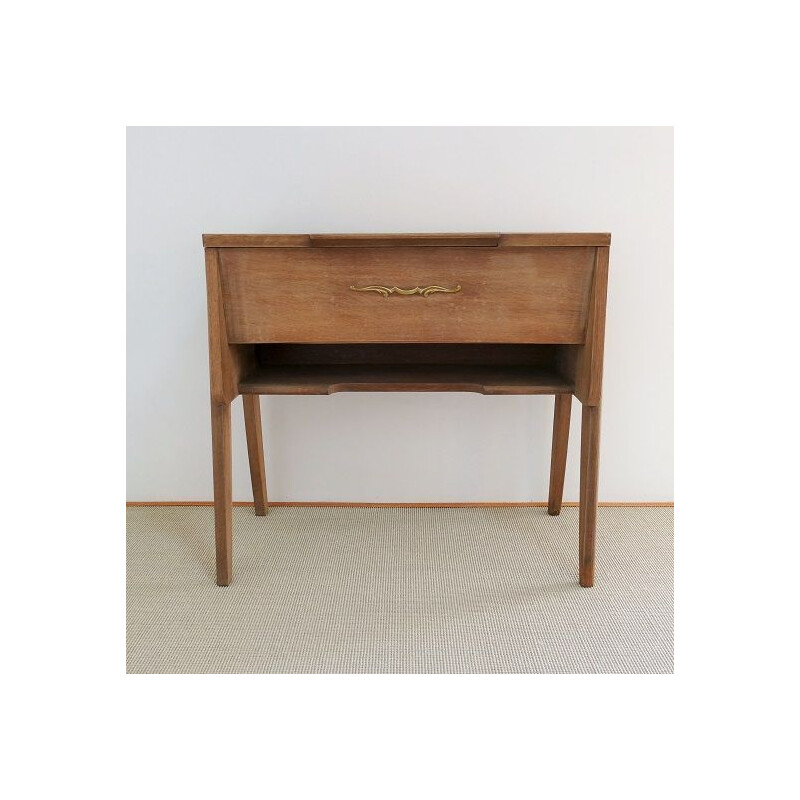 Vintage dressing table in raw oak