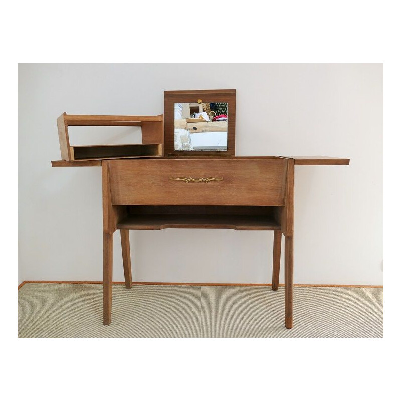 Vintage dressing table in raw oak