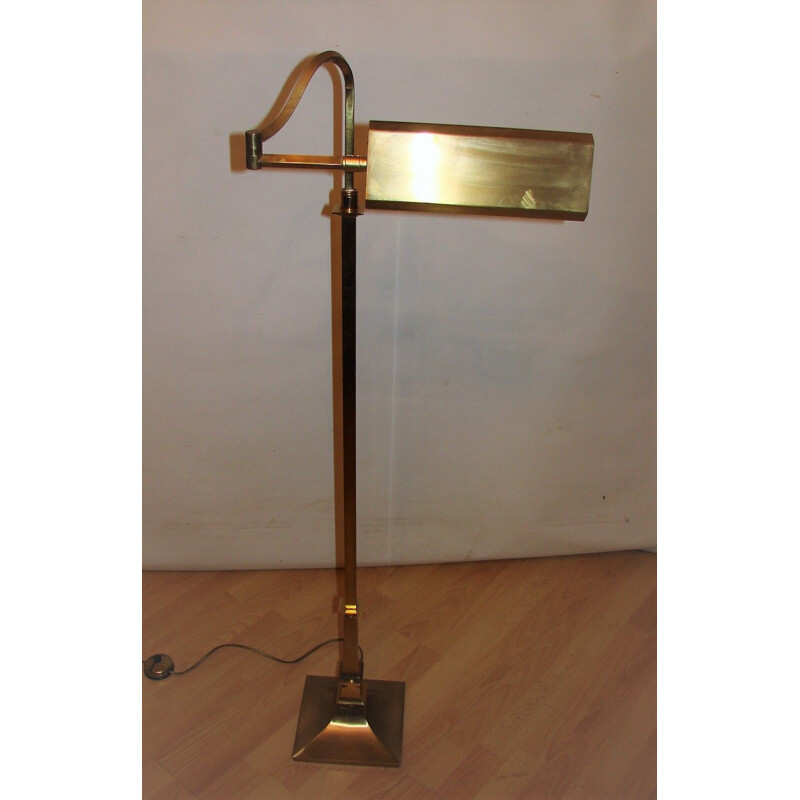 Lampadaire vintage de banquier 1960