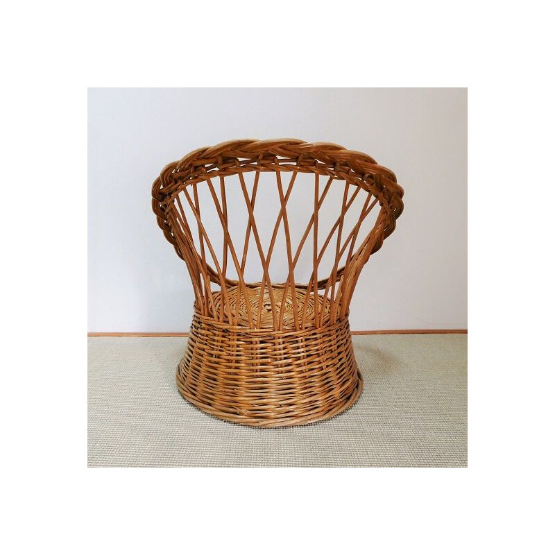 Vintage Rattan armchair for children