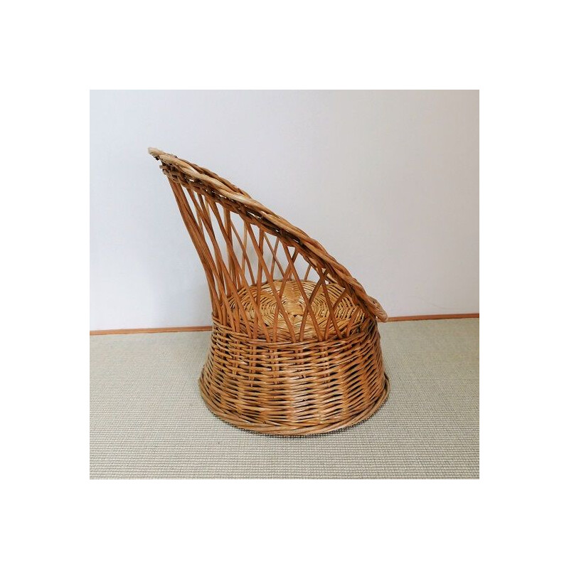 Vintage Rattan armchair for children