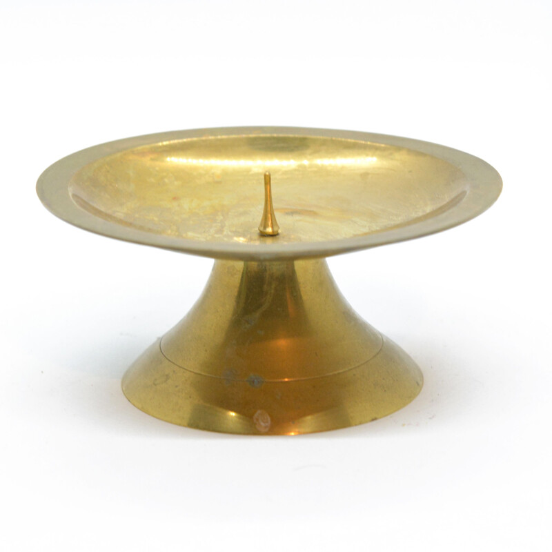 Vintage Handmade brass candlestick, Germany 1960s