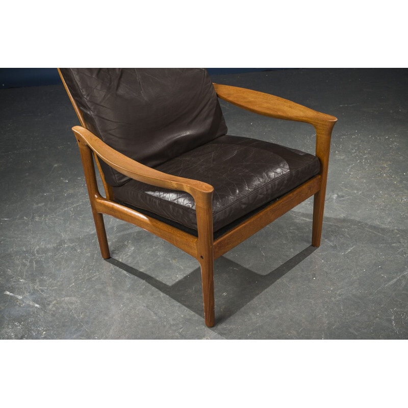 Vintage Teak Lounge Chair to Illum Wikkelso from Glostrup, Danish 1960s