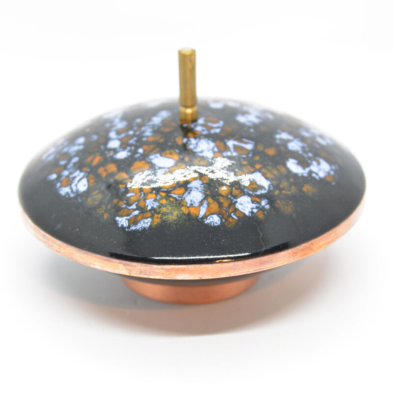 Vintage Enameled copper chocolate box, Germany 1960s