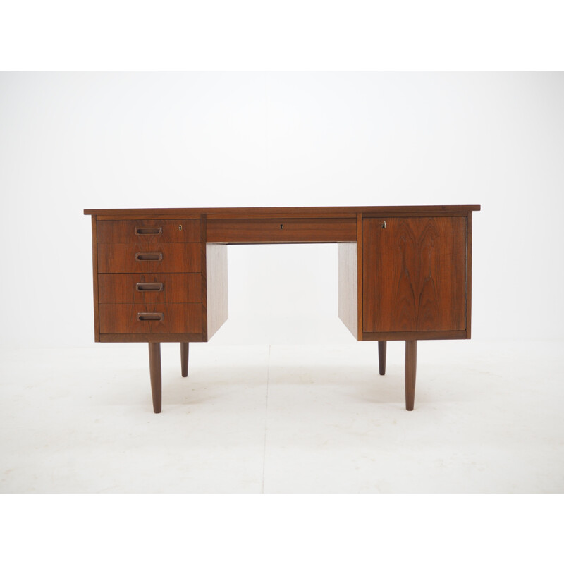 Vintage Teak Free Standing Writing Desk, Denmark 1960s