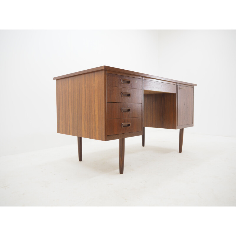 Vintage Teak Free Standing Writing Desk, Denmark 1960s