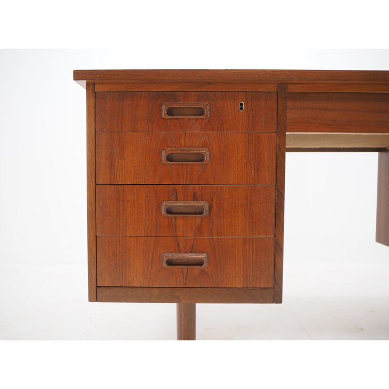 Vintage Teak Free Standing Writing Desk, Denmark 1960s