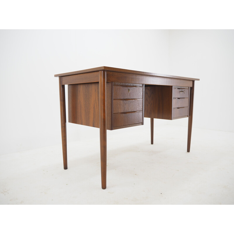 Vintage Teak Free Standing Writing Desk, Denmark 1960s