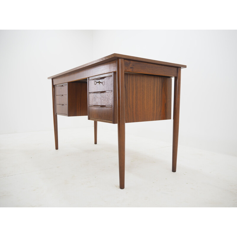 Vintage Teak Free Standing Writing Desk, Denmark 1960s