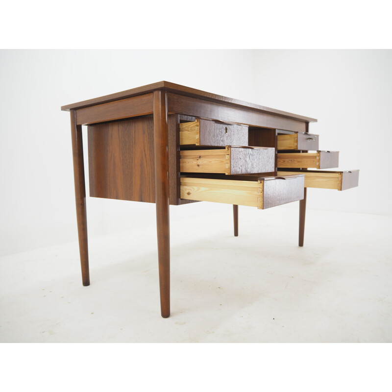 Vintage Teak Free Standing Writing Desk, Denmark 1960s