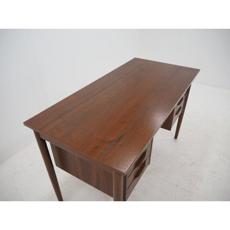 Vintage Teak Free Standing Writing Desk, Denmark 1960s