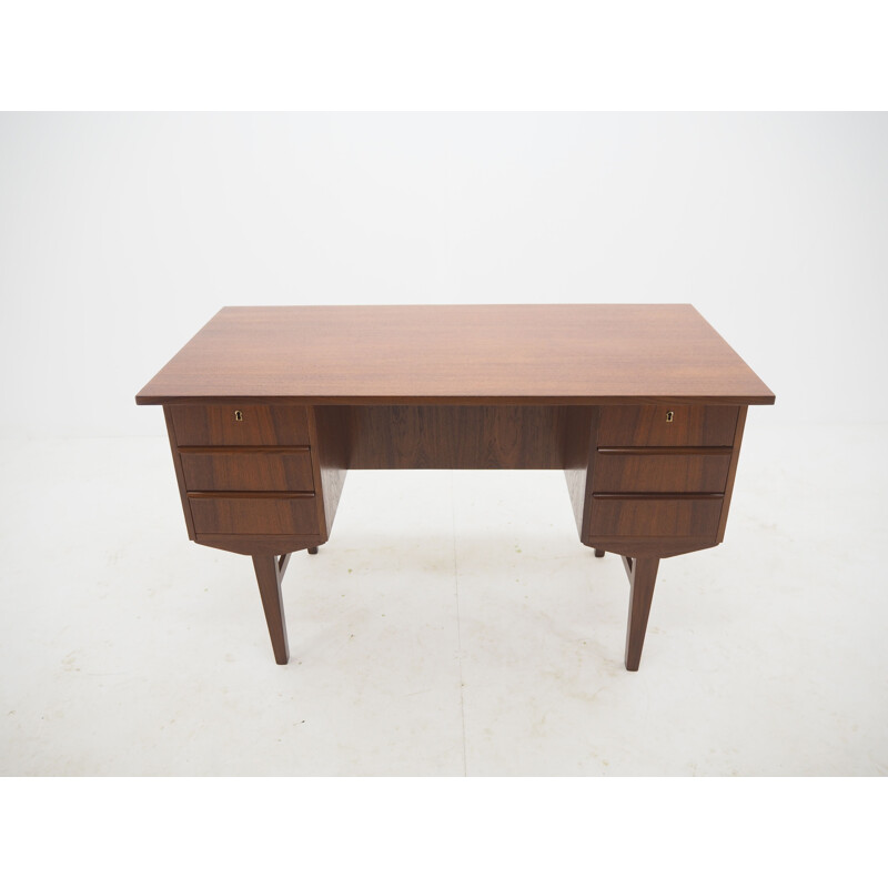 Vintage Teak Free Standing Writing Desk, Denmark 1960s