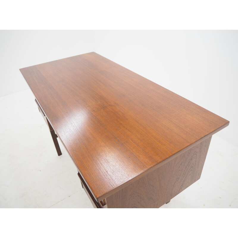 Vintage Teak Free Standing Writing Desk, Denmark 1960s