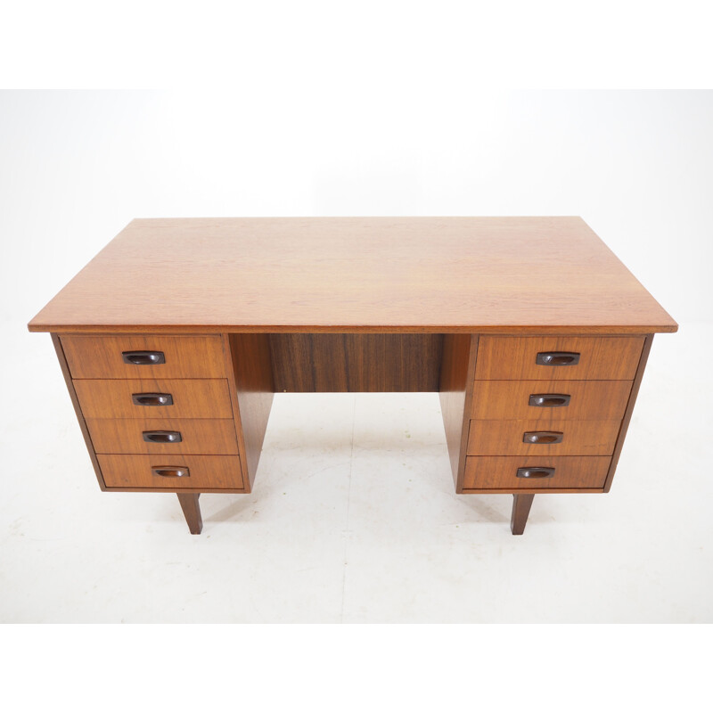 Vintage Teak Free Standing Writing Desk, Denmark 1960s