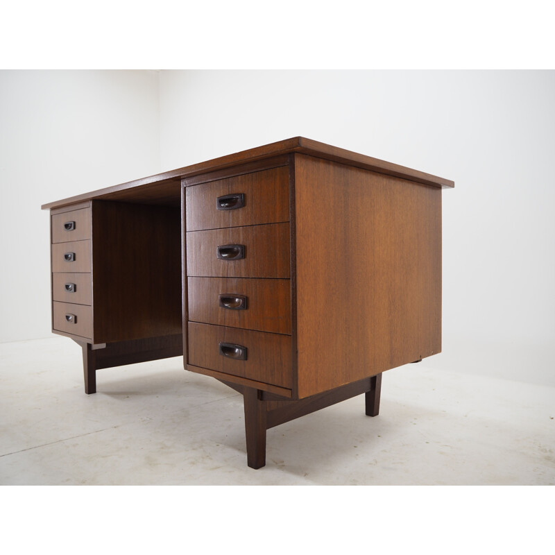 Vintage Teak Free Standing Writing Desk, Denmark 1960s