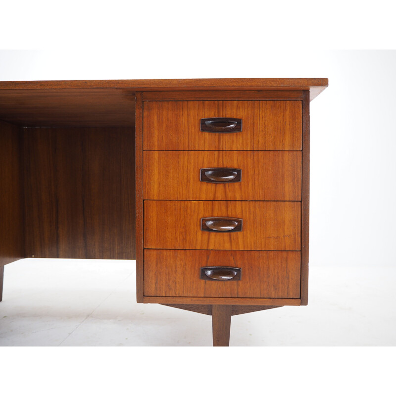 Vintage Teak Free Standing Writing Desk, Denmark 1960s