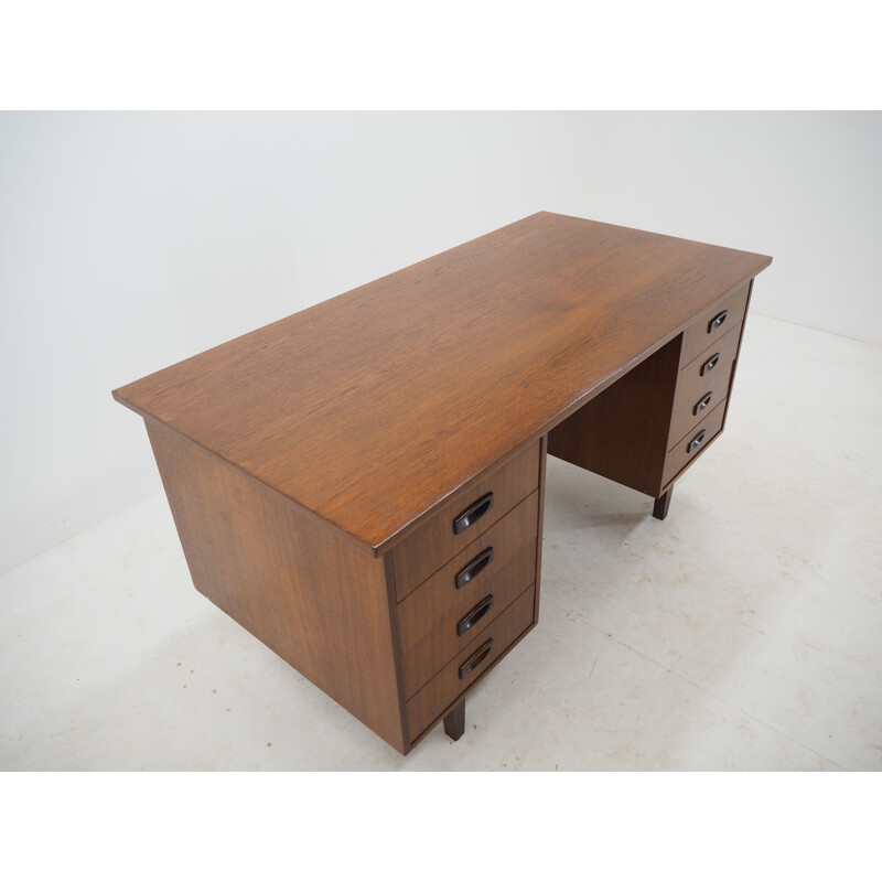 Vintage Teak Free Standing Writing Desk, Denmark 1960s