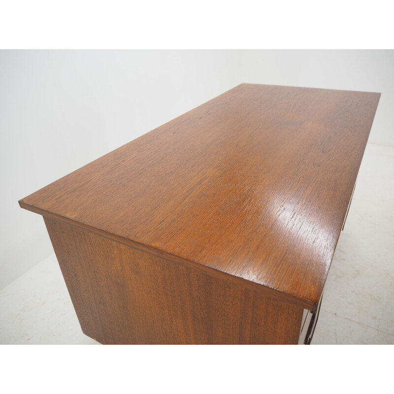 Vintage Teak Free Standing Writing Desk, Denmark 1960s