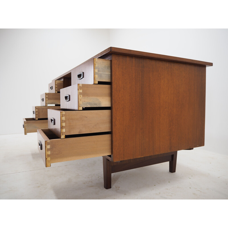 Vintage Teak Free Standing Writing Desk, Denmark 1960s