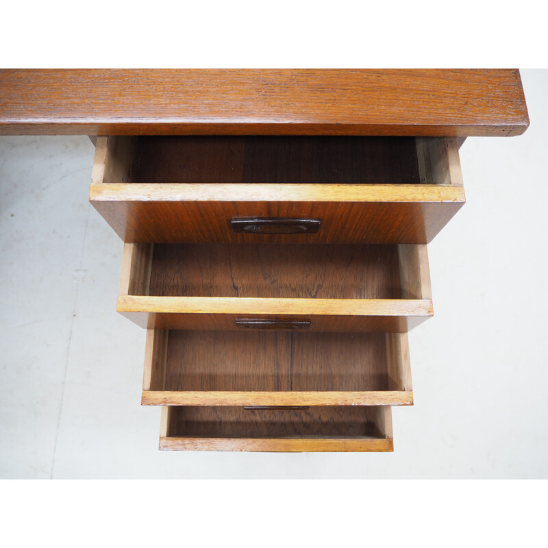 Vintage Teak Free Standing Writing Desk, Denmark 1960s