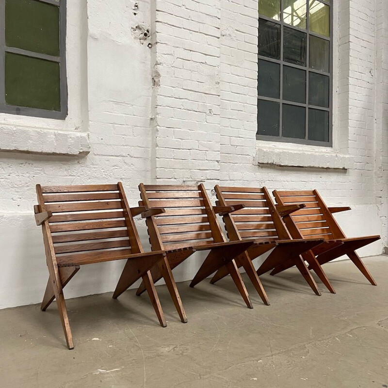 Chaise de jardin vintage pliante, République Tchèque