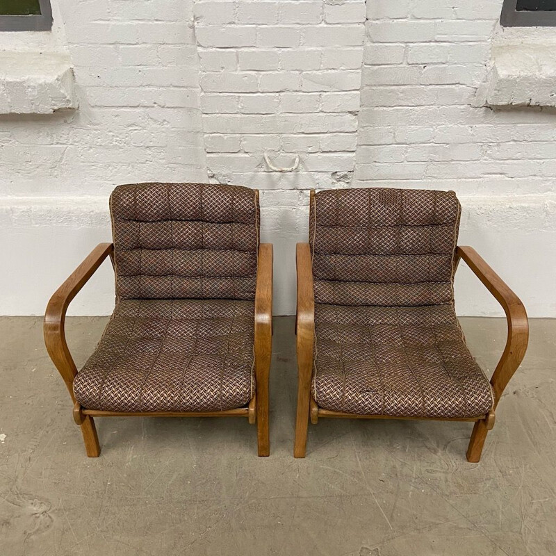 Fauteuils vintage par Kozelka et Kropacek 1950