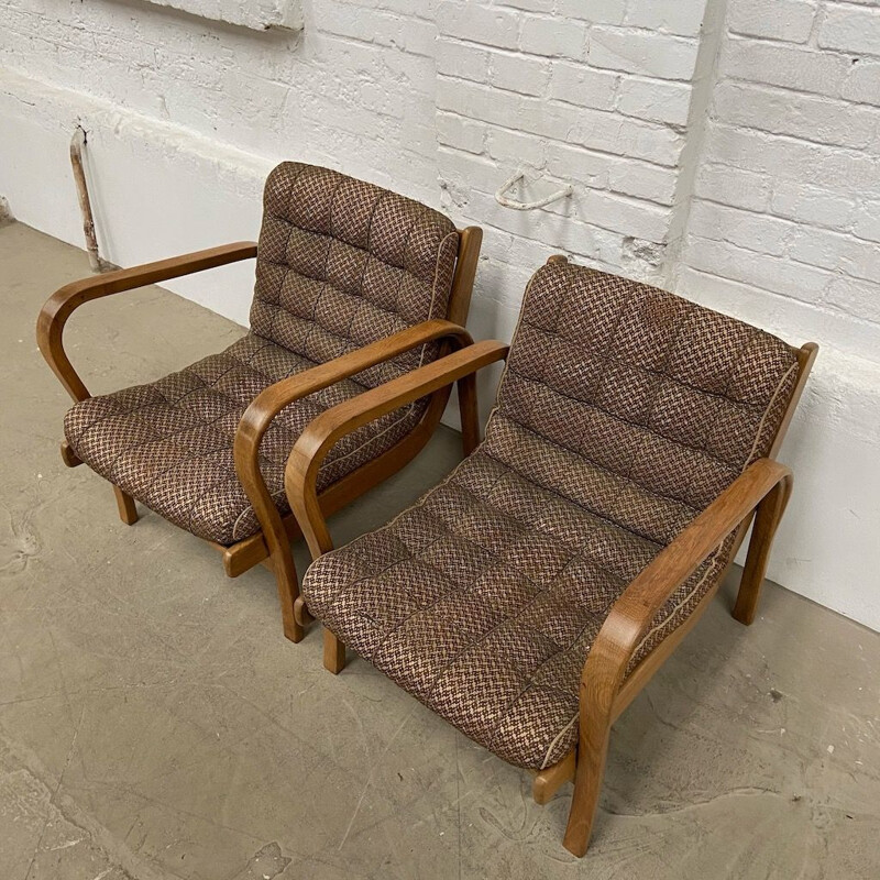 Vintage Armchairs by Kozelka and Kropacek 1950s