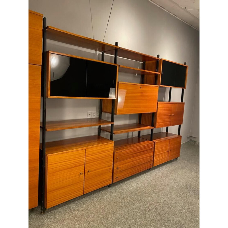 Vintage Modular bookcase with wardrobe 1960s