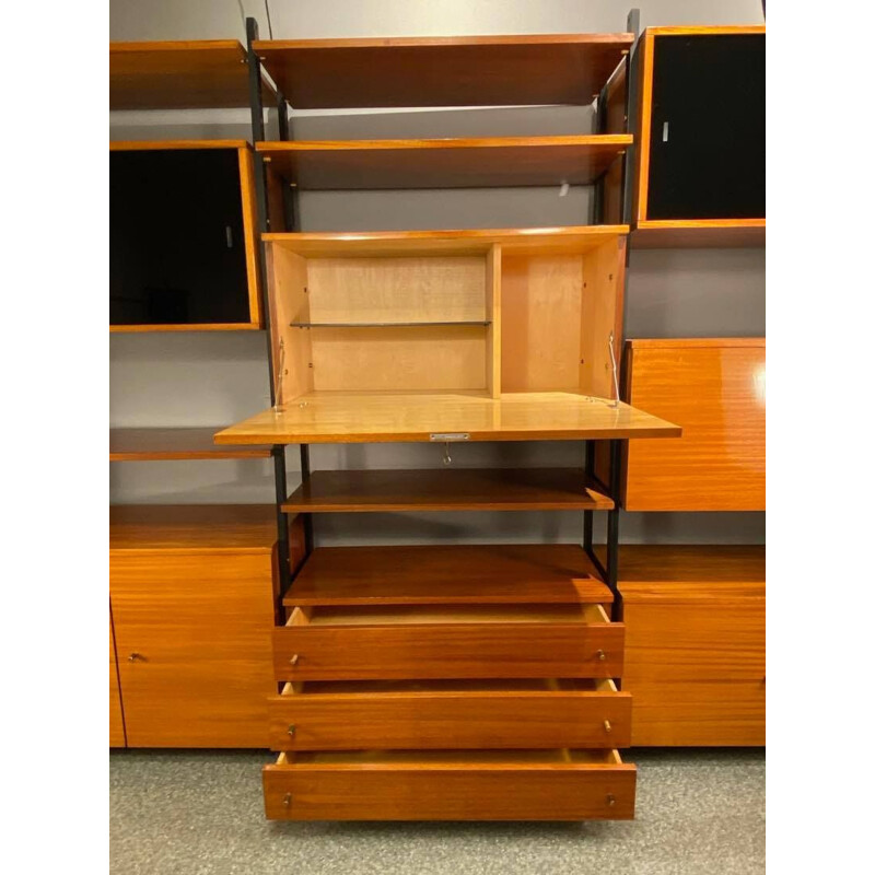 Vintage Modular bookcase with wardrobe 1960s