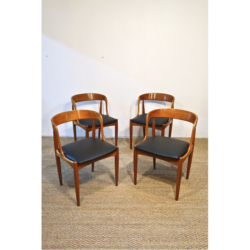 Lot de 4 chaises vintage par Johannes Andersen pour Uldum Mobelfabrik, Scandinave 1960