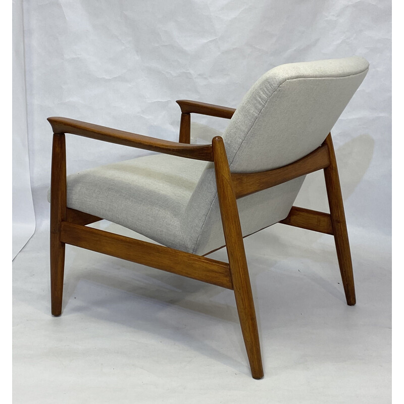 Vintage GFM-142 armchair in beige fabric by Edmund Homa 1960s